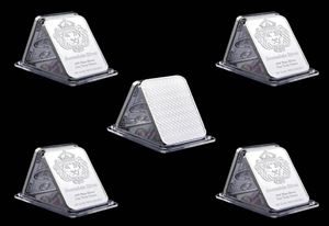 5PCS American Sdale Bars Craft Lion Head Silver Plated One Oz 50 mm x 28 mm Pakiet próżniowy dom domowy dekoracja kolekcjonerska Coin5478246