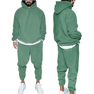 Men's Tracksuits Men's Tracksuit Jogger Sportswear Casual Sweatershirts Sweatpants Streetwear Pullover Solid Color Fleece Sports Suit Men Sets 231118