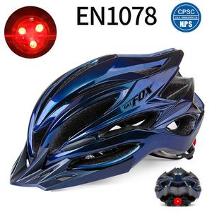 Fahrradhelme BATFOX Fahrradhelm Ultraleicht mit Rücklicht Herren Damen Rennrad MTB Fahrradhelm Radfahren Sicherheitshut Professioneller Fahrradhelm P230419