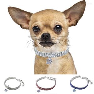 Dog Collars Bling Collar Rhinestone Pendant With Crown Puppy Chihuahua Pet Dogs Leash For Small Medium Accessories