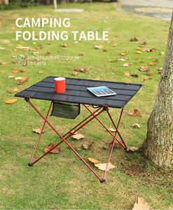 Camp Furniture E2 Outdoor Foldable Table Chair Portable Camping Desk For Beach Aluminium Hiking Climbing Fishing Picnic Folding Tables