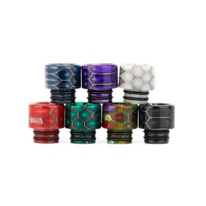 510 Snakeskin Mund Harz Drip Tips Rauchen Rohr Zubehör Mundstück für 510 Thread Zigarettenspitze RDA RBA Tank Zerstäuber Driptips Mundstück