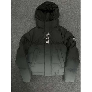 Fashion Trapstar London avkodad hooded puffer 2.0 Gradient svart jacka broderad termisk hoodie män vinterrock toppar 2023ess