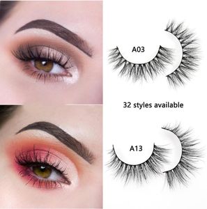 3D Mink Eyelashes Hela naturliga falska ögonfransar 3D Mink Lashes Soft Make Up Extension Makeup Fake Eye Lashes 3D Series7724035