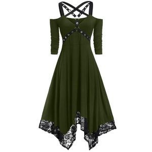 Lässige Kleider Vintage Viktorianisches Mittelalterliches Kleid Renaissance Schwarz Gothic Frauen Cosplay Halloween Kostüm Prom Prinzessin Kleid Plus Größe #Q