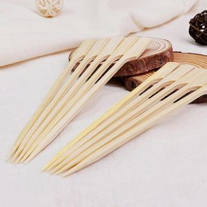 Narzędzia bambusowe szaszłyki do dyspozycji drewniane drewniane grilla kijowe maty koktajlowe maty widelca fork food stick