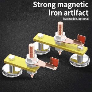 1 pezzo di saldatura magnetica in ferro, magnete Hine, forte testa fissa a terra