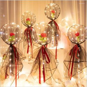 Party Decoration 6Pcs Celebrity Valentine's Day Balloon Scene Pillar Light Wave Props Confessions Ballon Ball Marriage Room