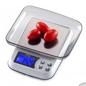 Weighing Scales Portable Kitchen Electronic Scale Led Mini Pocket Precision Digital Jewelry Weight Household Baking Tools Dr Dhgarden Dhhck