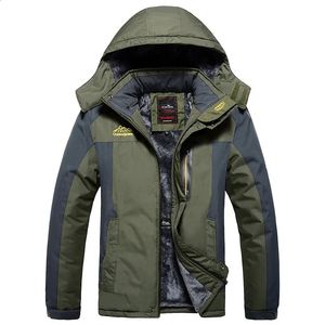 Erkek Ceketler Kış Ceket Erkekler Kalın Sıcak Su Geçirmez Kapşonlu Parka Ceket Windinger Askeri Polar Ceket Plussize 9xl Jaqueta Maskulina 231118