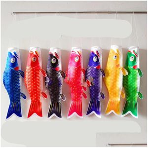 Banner Flags Streamer Koinobori Cyprinus Carpio Nobori Carp Koi Japan Styles Muti Colors Colors Long Tube Sushi Shop Polyester 40MQ C2 Drop Dhaie