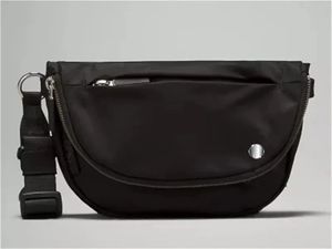 LL Borsa da esterno universale per uomo e donna Cintura per fitness flessibile con tracolla impertinente Marsupio Borsa sportiva nera Marsupio da ciclismo Borsa da yoga per esterno 5L