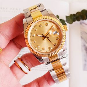 2024 Para diamentów zegarek mechanicznych 41/36 mm 31 mm/28 mm kwarcowe zegarki z pudełkiem szafirowe wodoodporne zegarek