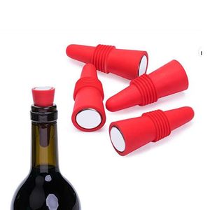 Wine Stoppers Silicone Red Wine Bottles Cap Leak Proof Wine Bottles Cork Fresh-keeping Stoppers Reusable Kitchen Bar Tools