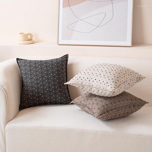 Pillow Nordic INS Cover 45x45cm Linen Cotton Jacquard Throw Simple Cozy Decorative Sofa Bed Living Room Home Decor