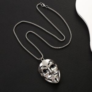 S3854 Fashion Jewelry Men Clown Smiley Face Mask Sweater Necklace Punk Hip Hop Necklaces