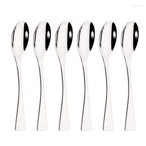 Set di stoviglie Argento 6 pezzi Cucchiaio da tavola 18/10 Acciaio inossidabile Argenteria Stoviglie occidentali Set di posate da cucina Forniture per ristoranti