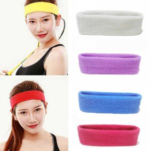2PC Headbands Outdoor Sport Sweatband Headband Yoga Gym Unisex Stretch Solid Color Hair Band Y23