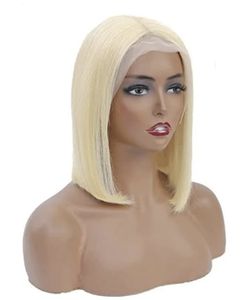 613 Transparent Lace Front Wig Ash Blonde Bob Wig 13x4 Lace Front Human Hair Wigs ,150Density