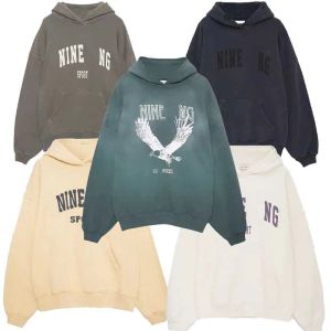 Hot Sale 23SS Women Desginer Fashion Cotton Hooded New AB Annie Bing Classic Letter Print Wash Water Color Snowflake Sweatshirt Hoodies