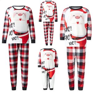 Trajes a juego para la familia Feliz Navidad Ropa para padres e hijos Muñeco de nieve Estampado de ciervos Mamá Hija Papá Hijo Pijamas de Navidad Ropa de dormir suave Ropa de año 231118