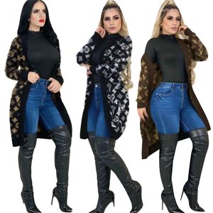 Designer Long Cardigan Sweaters Womens wool knitted dress tech fleece Caots casual sexy tops Blouses dress Causal Club Clothing