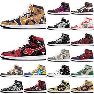 Classics DIY Sapatos personalizados Sports Basketball Shoes 1s Men Mulheres Antiskídeo Anime Versátil Figura da moda Figura 36-48 404666