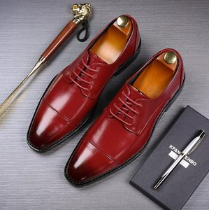 New Men Leather Dress Shoes Slip Slip Slip On Wedding Oxfords Man Office Suit