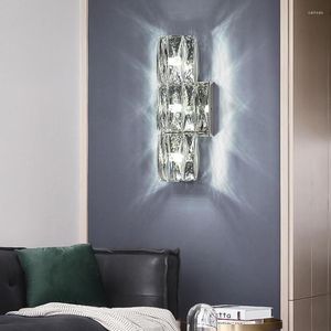 Настенные лампы домашний декор легкий роскошный хрустальный прикроватный телевизор эль гостевой комната
