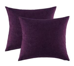 Gigizaza fioletowe poduszki Covery 45x45 50x50 dla sofy łóżko wystrój domu rzucaj okładki etui na kanapę luksusowe poduszki 1544944