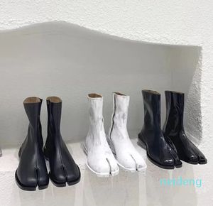 Split Toe Stiefel Frauen Echt Leder Ninja Tabi Stiefel Für Frauen Mode Winter Schuhe Frauen AnkleCow Leder Botas Mujer