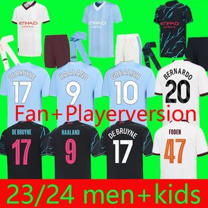 Manchester City sportswear Soccer Jerseys HAALAND DE BRUYNE PHILLIPS MANS CITIES GREALISH FERRAN MAHREZ FODEN BERNARDO JOAO RODRIGO Football Shirt Men Kids Kit