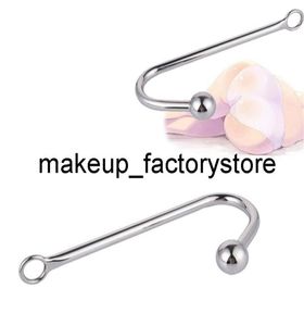 Massage 120g Stainless steel anal hook with beads hole metal butt plug anus fart putty slave Prostate Massager BDSM sex toy for me8438508