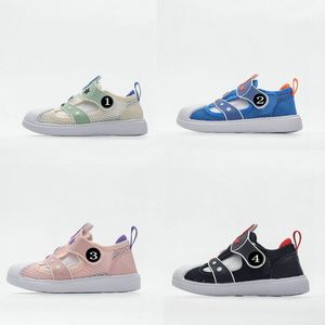 Kids Beach Sandals 2023 Новый черно-розовый зеленый синий роскошный мальчик для девочек детские петли детские туфли размер обуви FR25-35