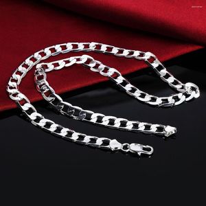 Kedjor Fashion 925 Sterling Silver Necklace Sideways Men's Women's Jewely Multi-Size