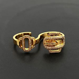 H Ring för kvinnans designer Par Guldpläterad 18K Diamond T0p Avancerade material Officiella reproduktioner Gratis storlek Justering Europeisk storlek Premiumgåvor 007