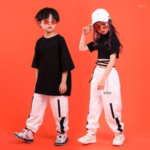 Stage Wear Girls Boys Ballroom Hip Hop Dance Clothes For Kids Casual T Shirt Crop Tops Jogger Pants Performance Shows Jazz Dancing Costumes