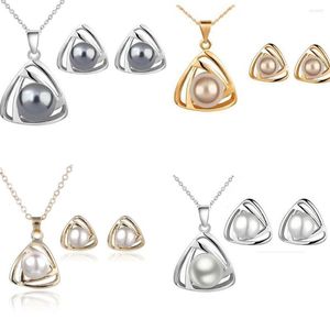 Pendant Necklaces 50sets/Wholesale Sliver And Gold Color Rhinestone Crystal Jewelry Sets