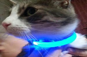 D68 USB Rechargeable pet dog cat collar nylon lights collar lightemitting LED luminous pet dog collar 25 cm width4986036