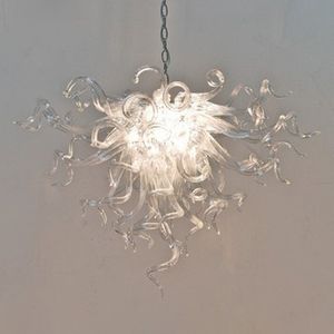 Moderne dekorative Lampen, Pendelleuchten, transpant, mundgeblasenes Glas, Kronleuchter, Kunstdekor, LED-Raumlampe, 61 x 40,6 cm