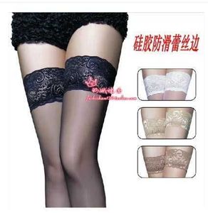 5 PC -strumpor Hosiery Kvinnor Sexig strumpa spets transparent Sheer lår höga nattklubbar strumpbyxor antislip kvinnor erotiska svartvita röda underkläder z0419