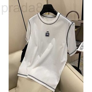 Hoodies Women's Sweatshirts مصممين الضيوف يغلقون عيونهم ويتلقون الربيع الصيف H مخيط العطر زجاجة العطور قصيرة الأكمام أبيض تي شيرت OD7