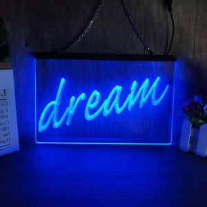 Dream Neon Sign LED Wall Light Wall Decor Light Neon Sign Bedroom Bar Party Christmas