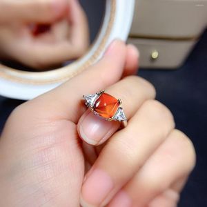 クラスターリングruzzallatiシルバーカラースクエアフォープロングジルコニアクリスタル