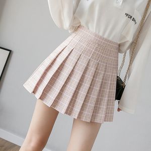 Skirts Fashion Summer Women's Skirts High Waist Plaid Skirt A-line Pleated Skirt Shorts Women Cute Sweet Girls Casual Skirt Kawaii 230419