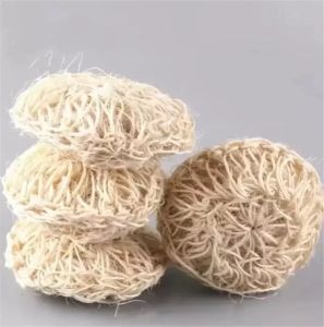 Sublimacja Sisal Bath Gąbka Naturalna organiczna ręcznie robiona ręcznie robiona sadzona kulka prysznicowa złuszczająca szydełka Skórka Puff Body Scrubber Fy3454