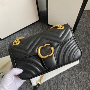 Svart designer liten väska konstverk klassisk handväska crossbody purses justerbar axel rem handväska 22 cm