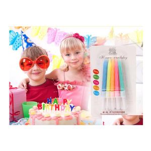 Ljus 10 st/set magi Relighting Funny Birthday Party Baking Diy Cake Decors Wholesale Drop Delivery Home Garden DHGRQ