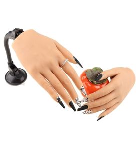 Nail Practice Display Silicone Fake Hands With Stand Art Hand Can Insert False s Sticker and Jewelry Tools 2209222865931
