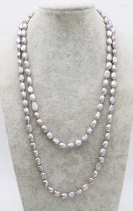 Chains Freshwater Pearl Baroque Gray Long Necklace 43" Nature FPPJ 8-10mm Wholesale Beads